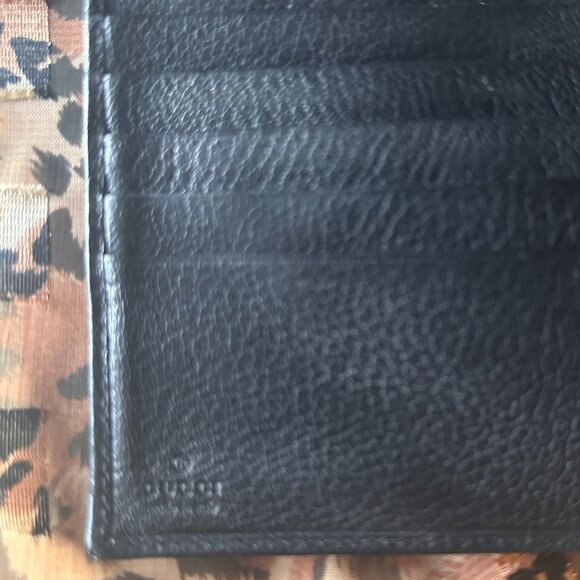 GUCCI Blondie Black Calf Leather Tri-Fold Wallet VTG Y2K Italy luxury designer - Picture 12 of 12